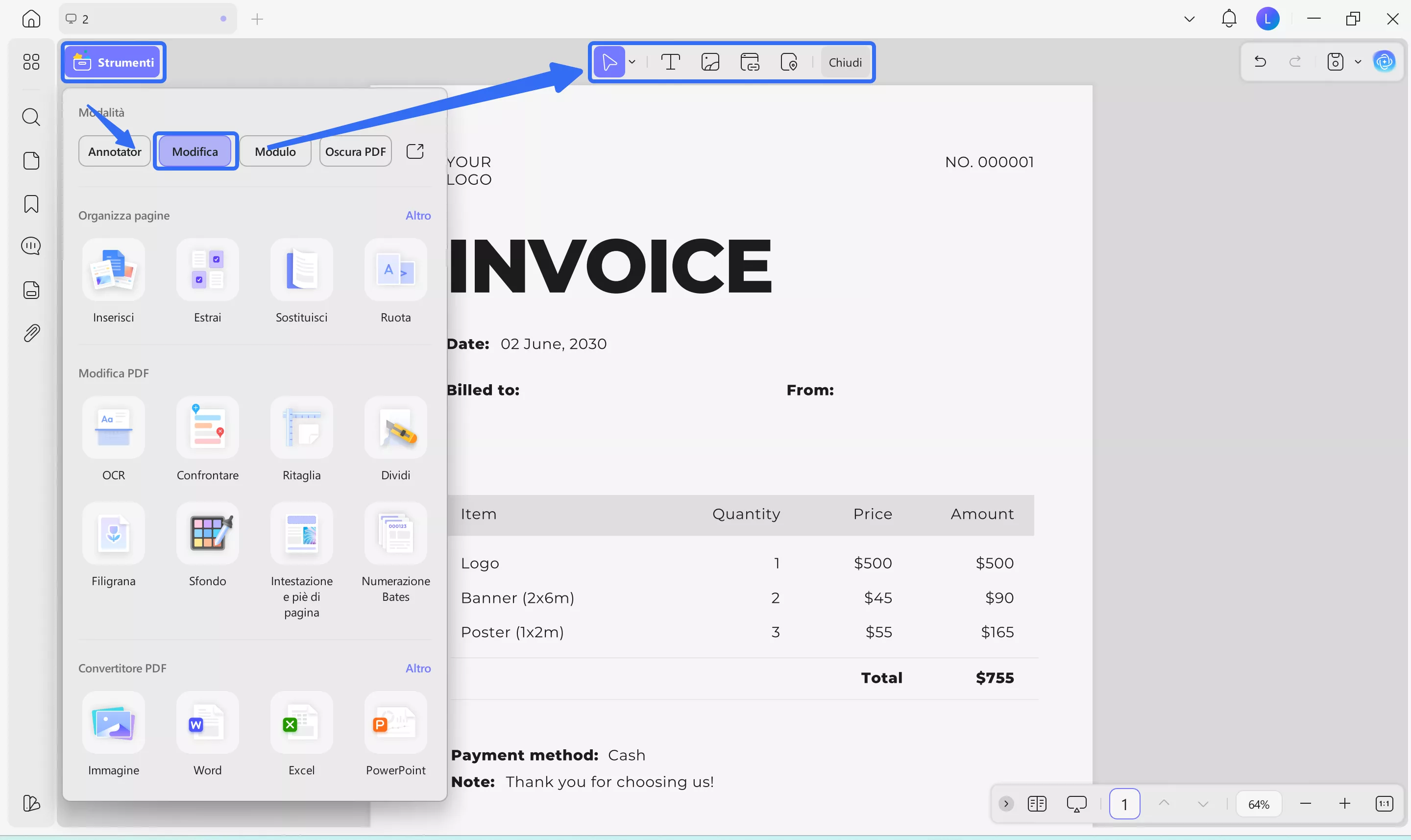 enable edit mode updf windows