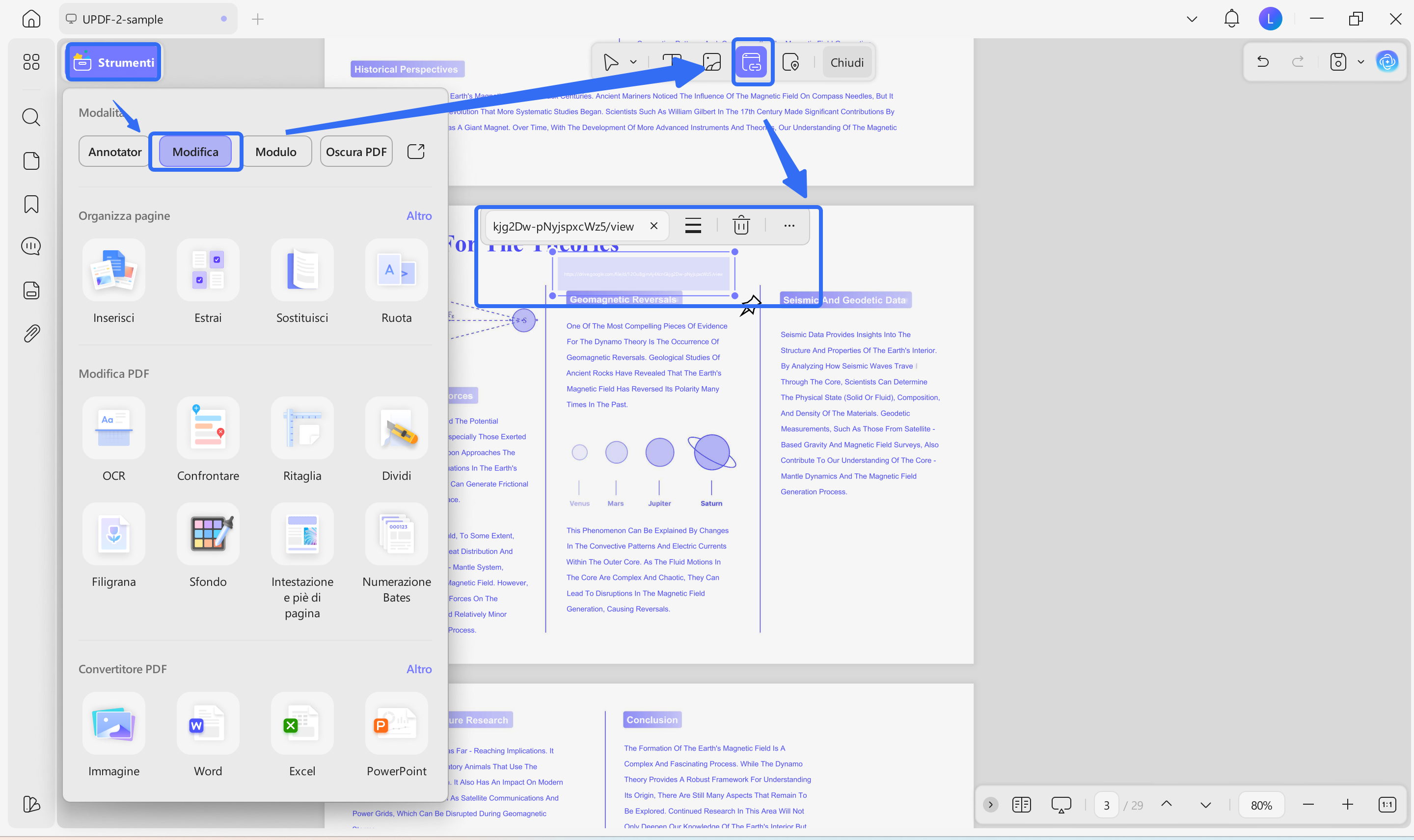 add audio link updf windows