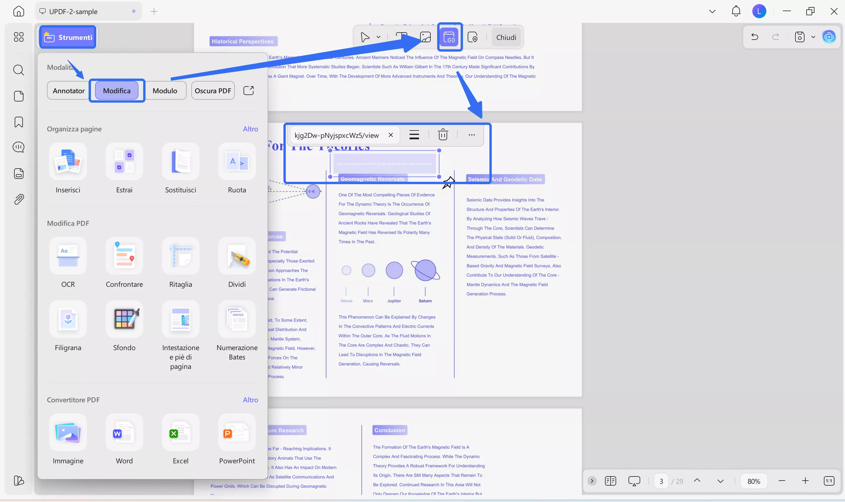 add audio link updf windows