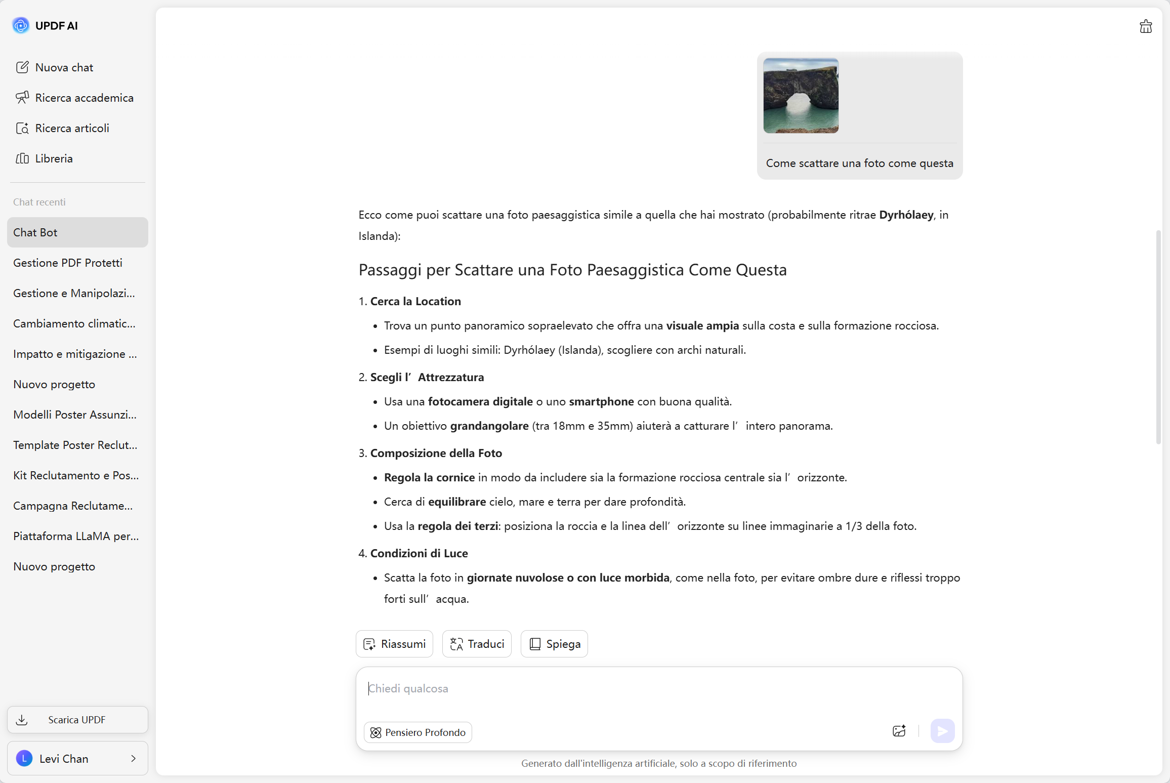 chat with an image with UPDF’s Online AI Assistant