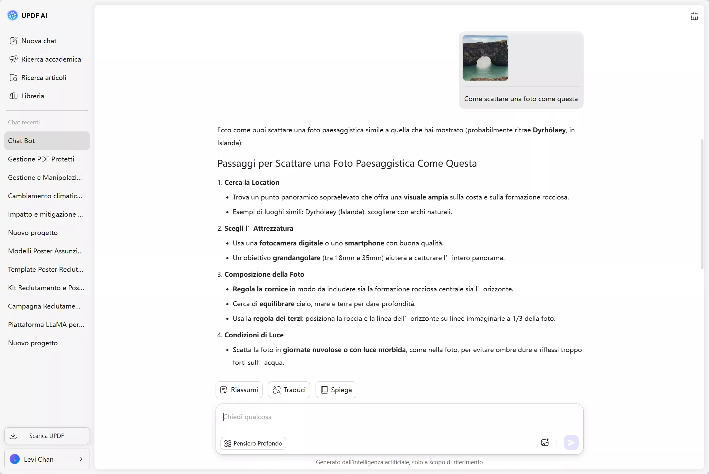 chat with an image with UPDF’s Online AI Assistant