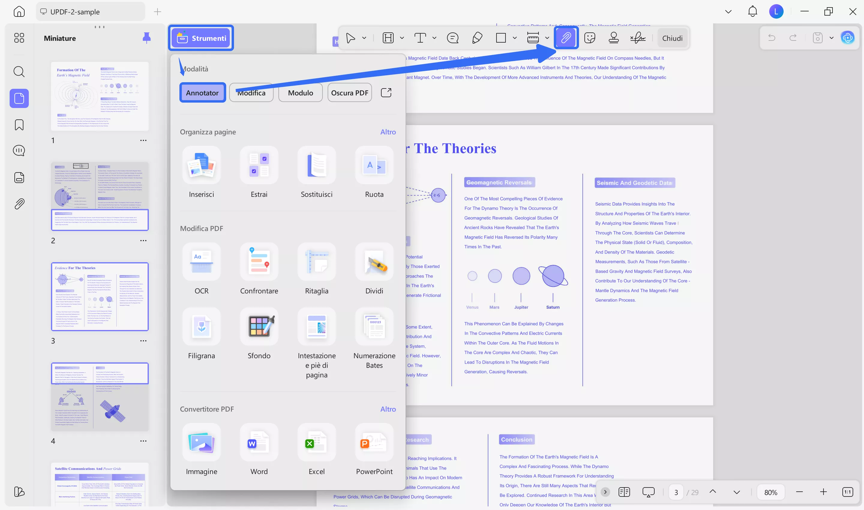 attachment updf windows