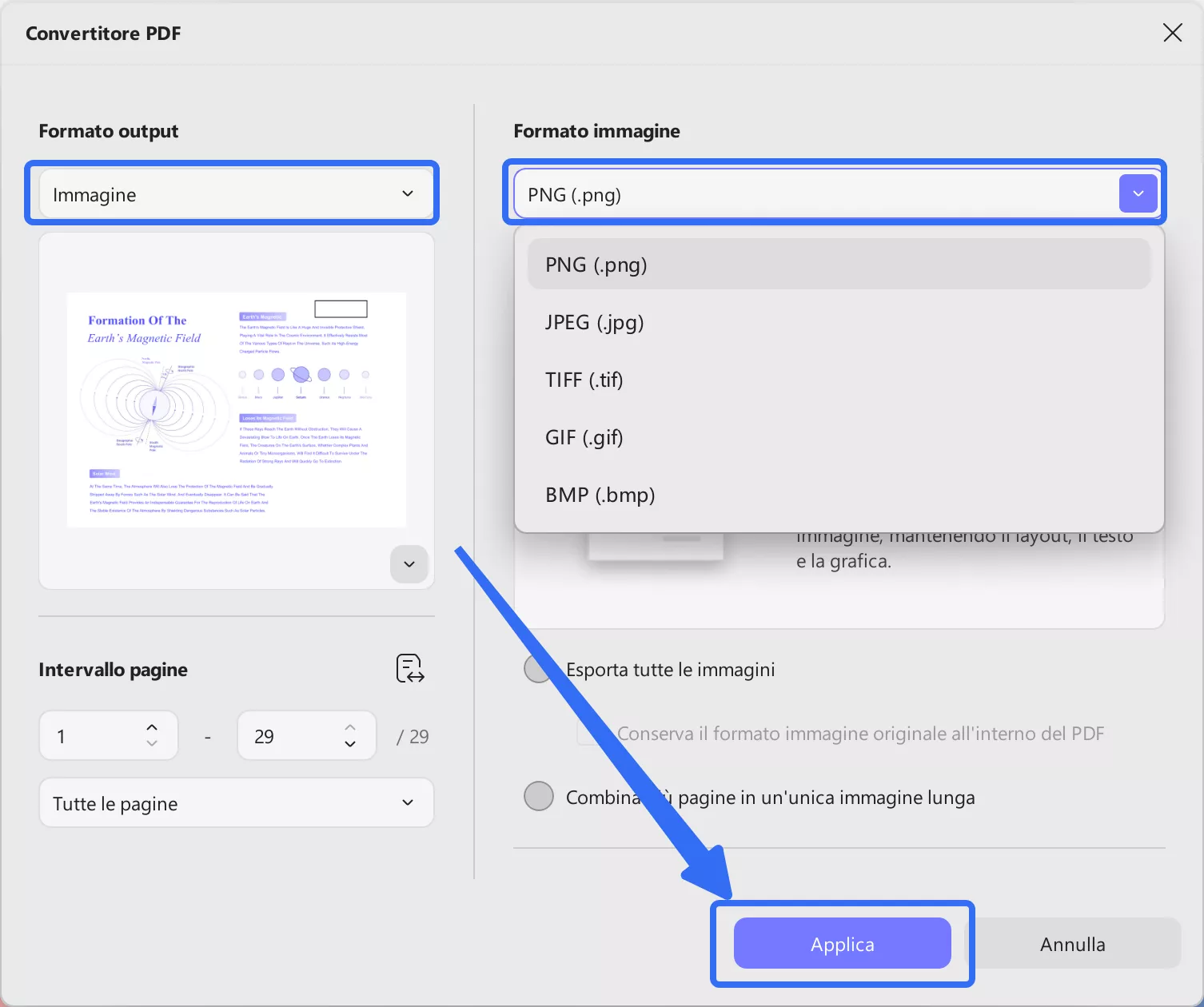 how to post pdf to facebook output format