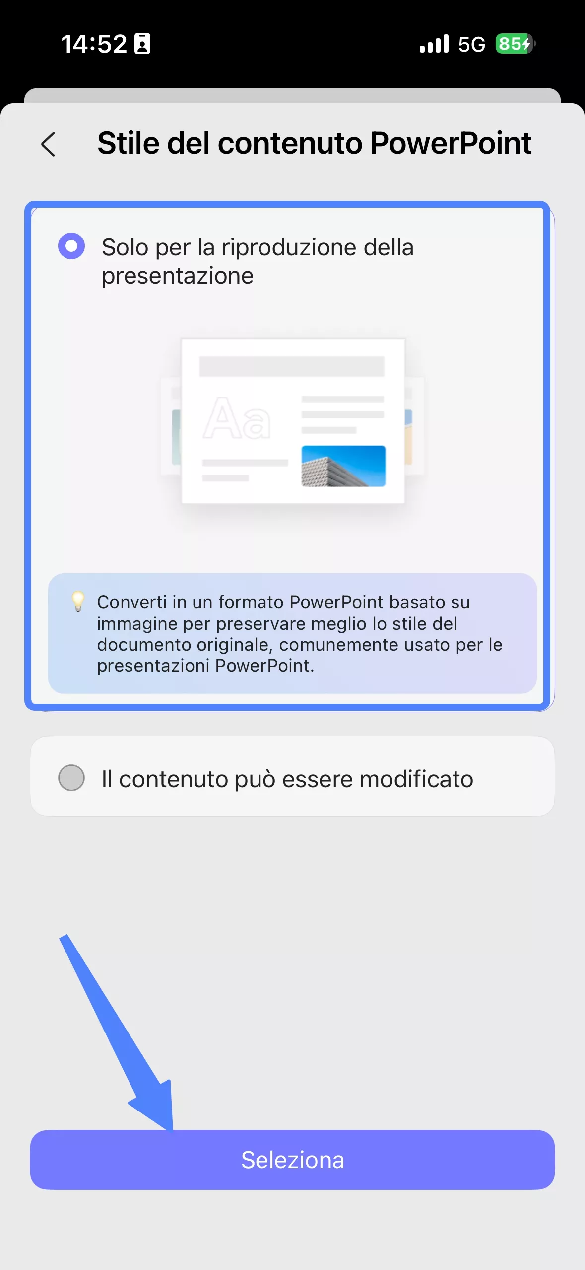 convert mobile settings
