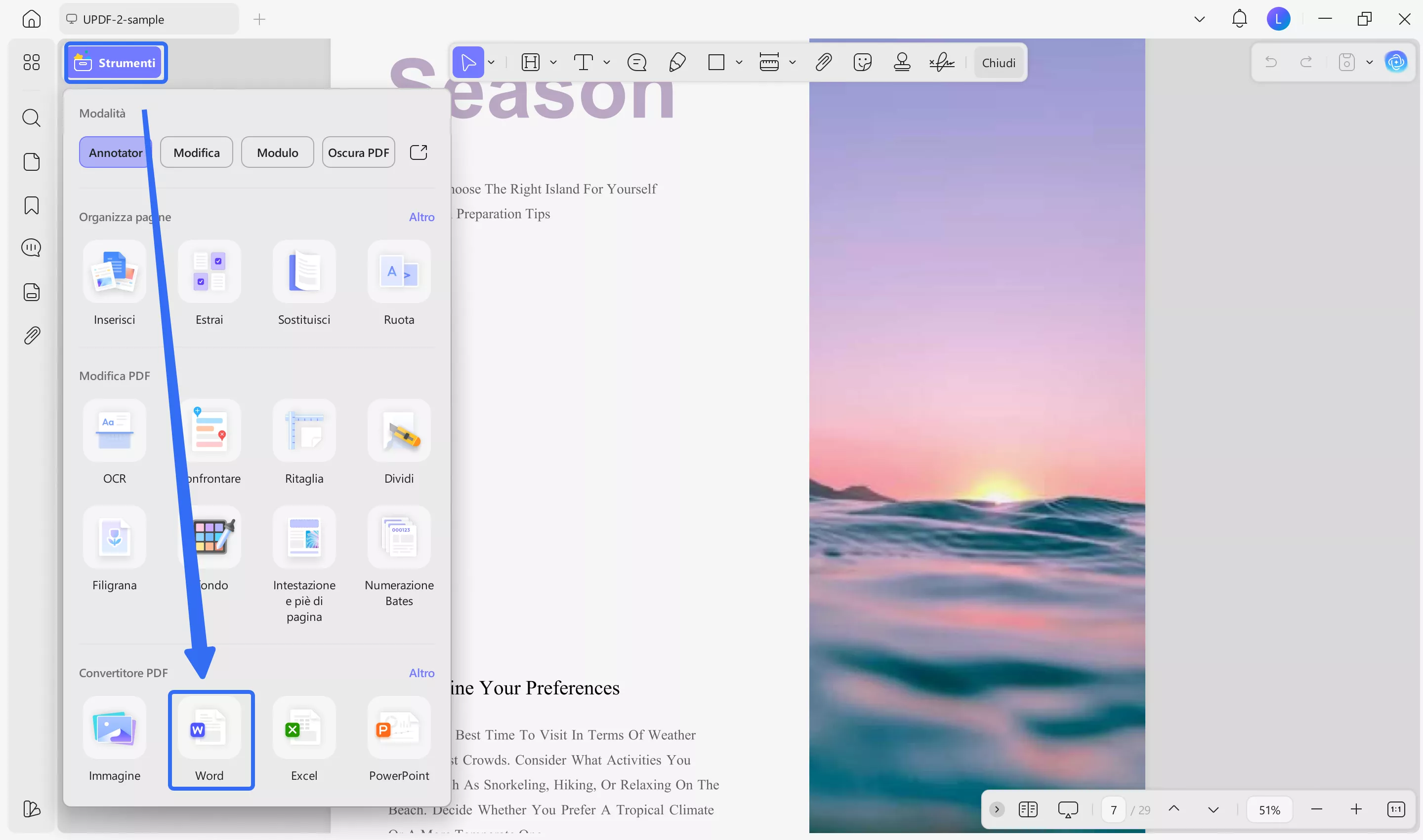 merge pdf and word updf