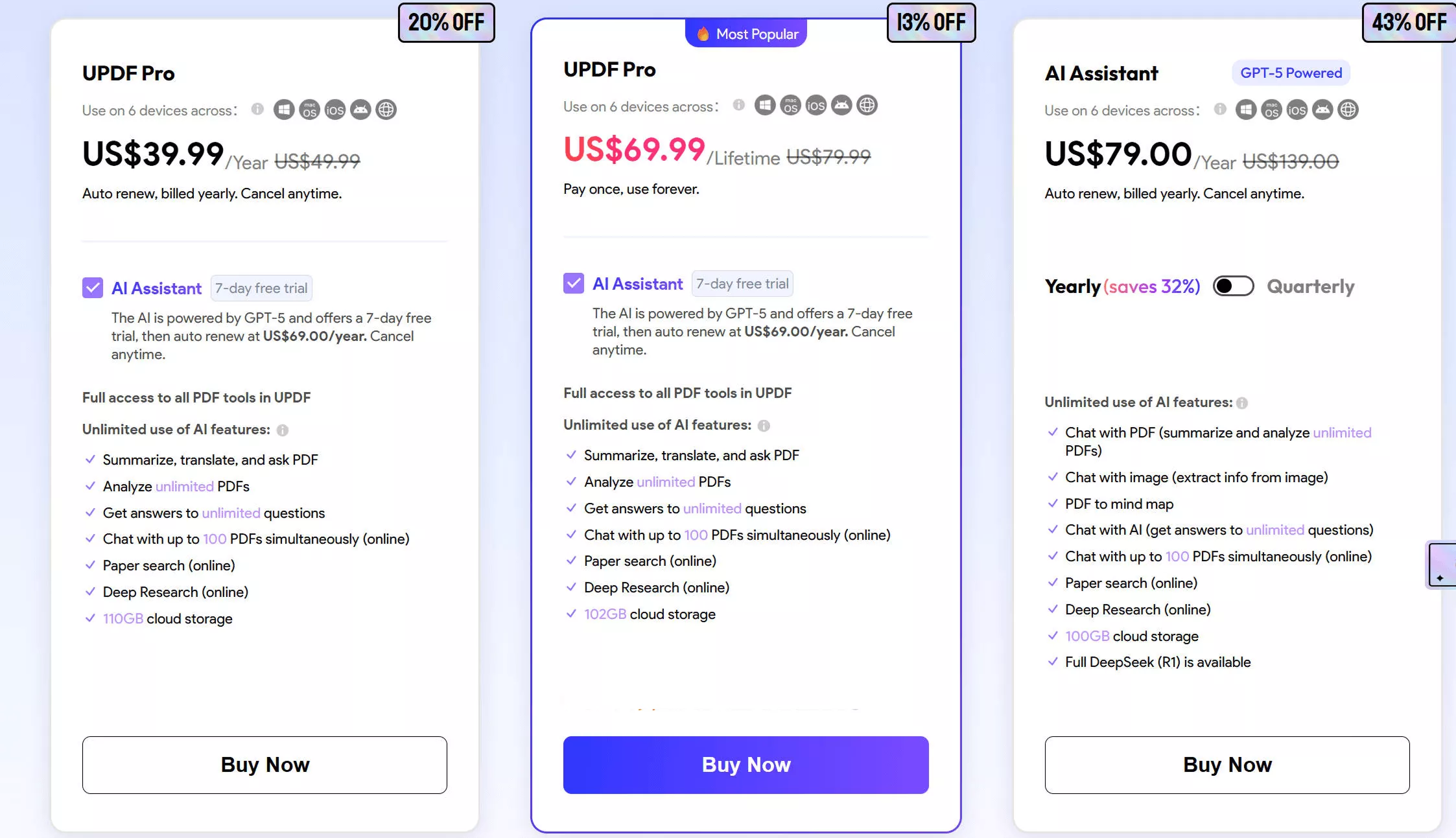 lifetime pro plan updf