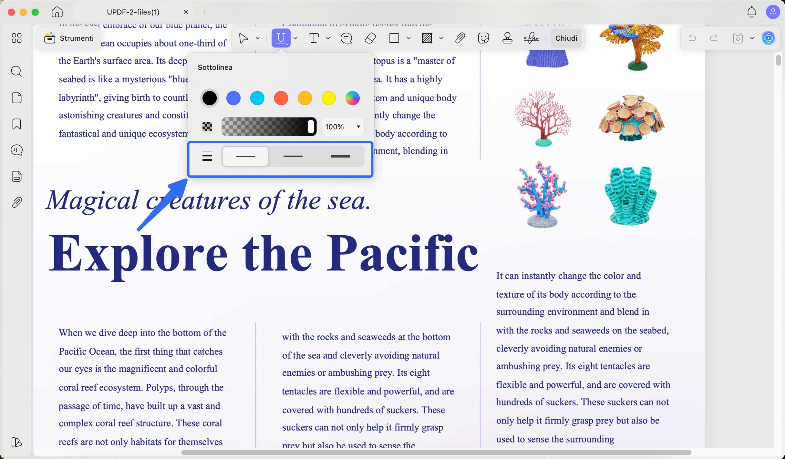impostazioni spessore per annotazioni