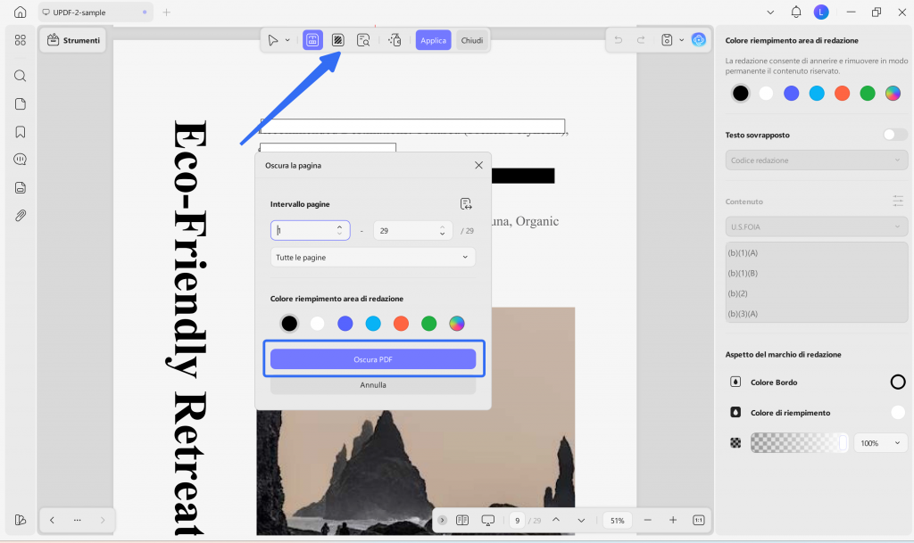 apply redaction updf windows 2