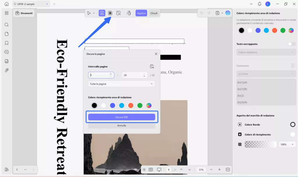 apply redaction updf windows 2