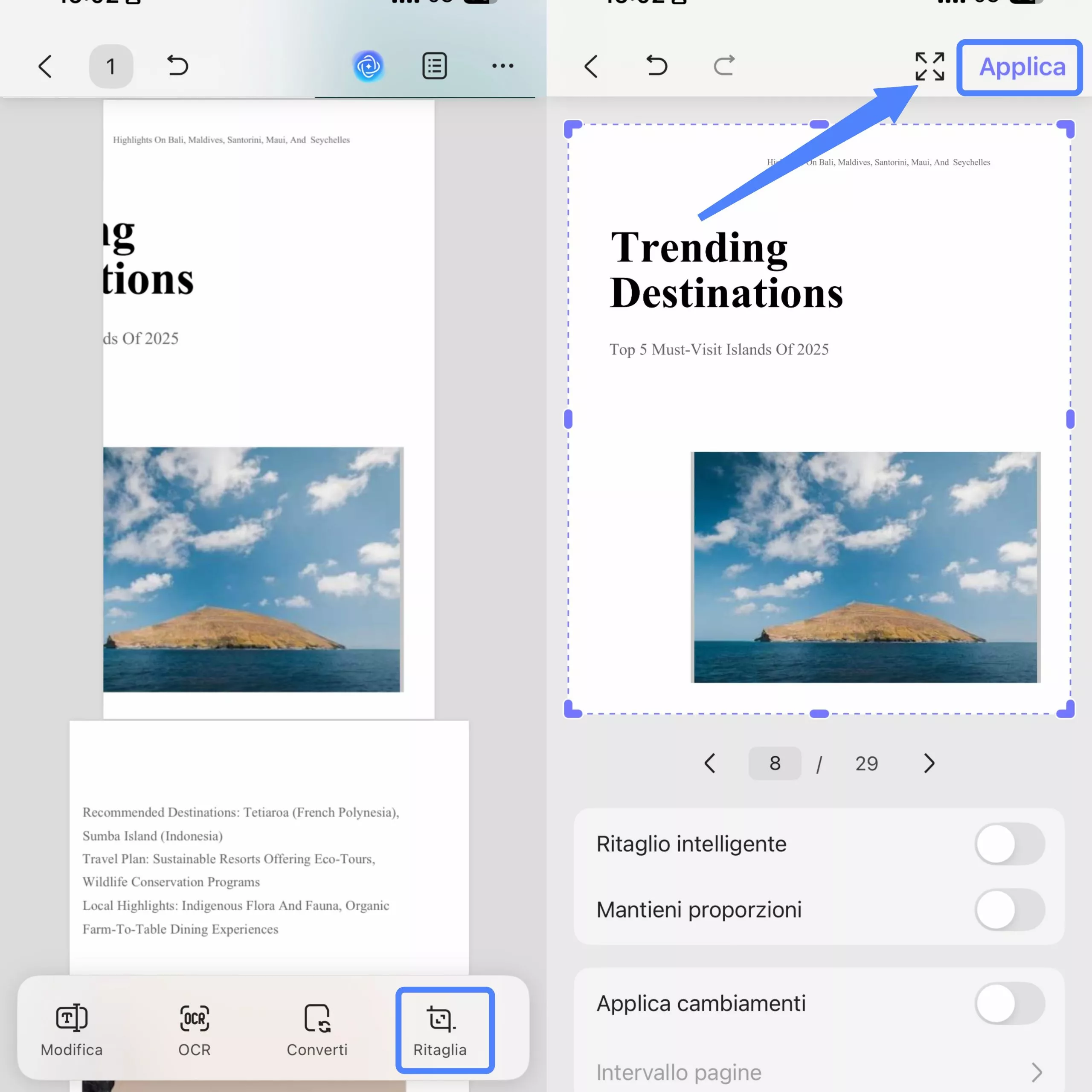 restoring cropped areas updf