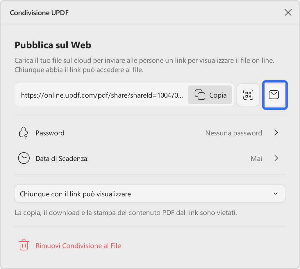 share pdf link via email