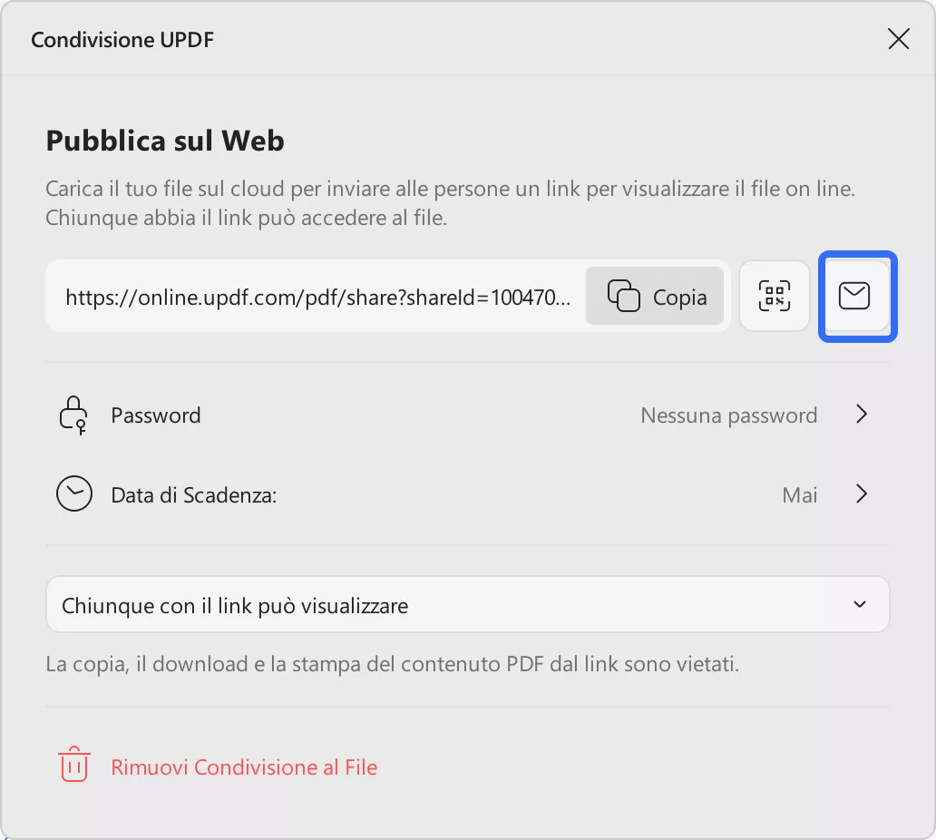 share pdf link via email