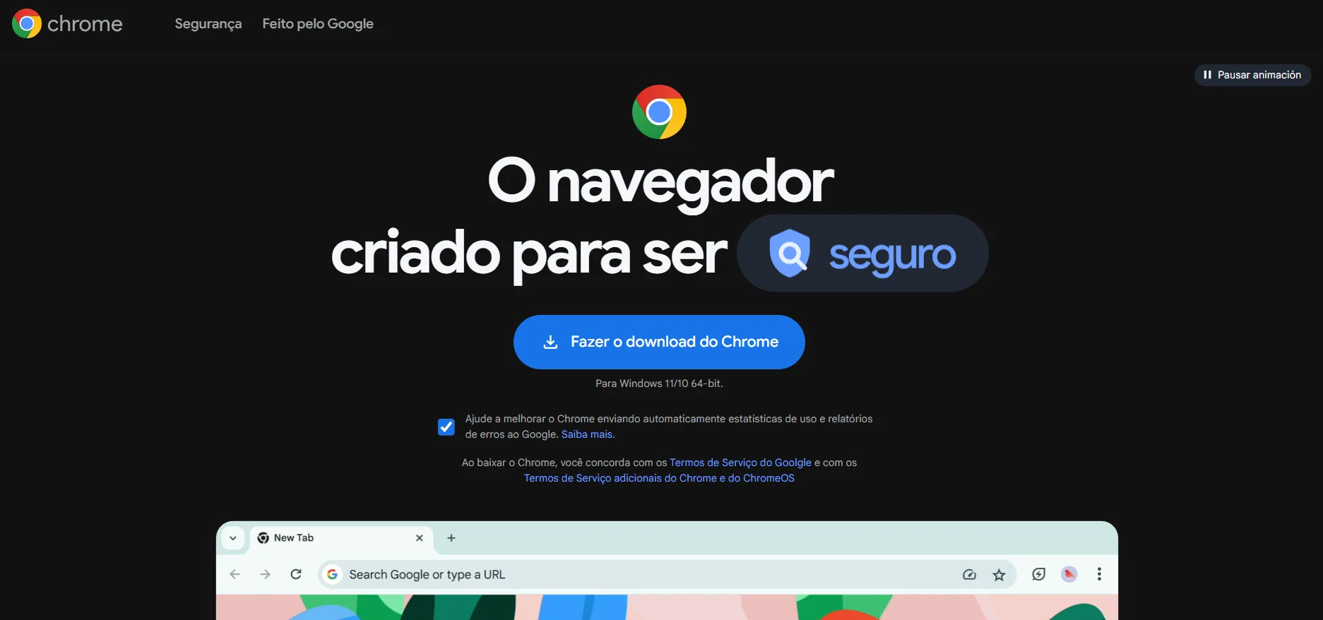baixar o chrome para corrigir a falta de resposta do chatgpt