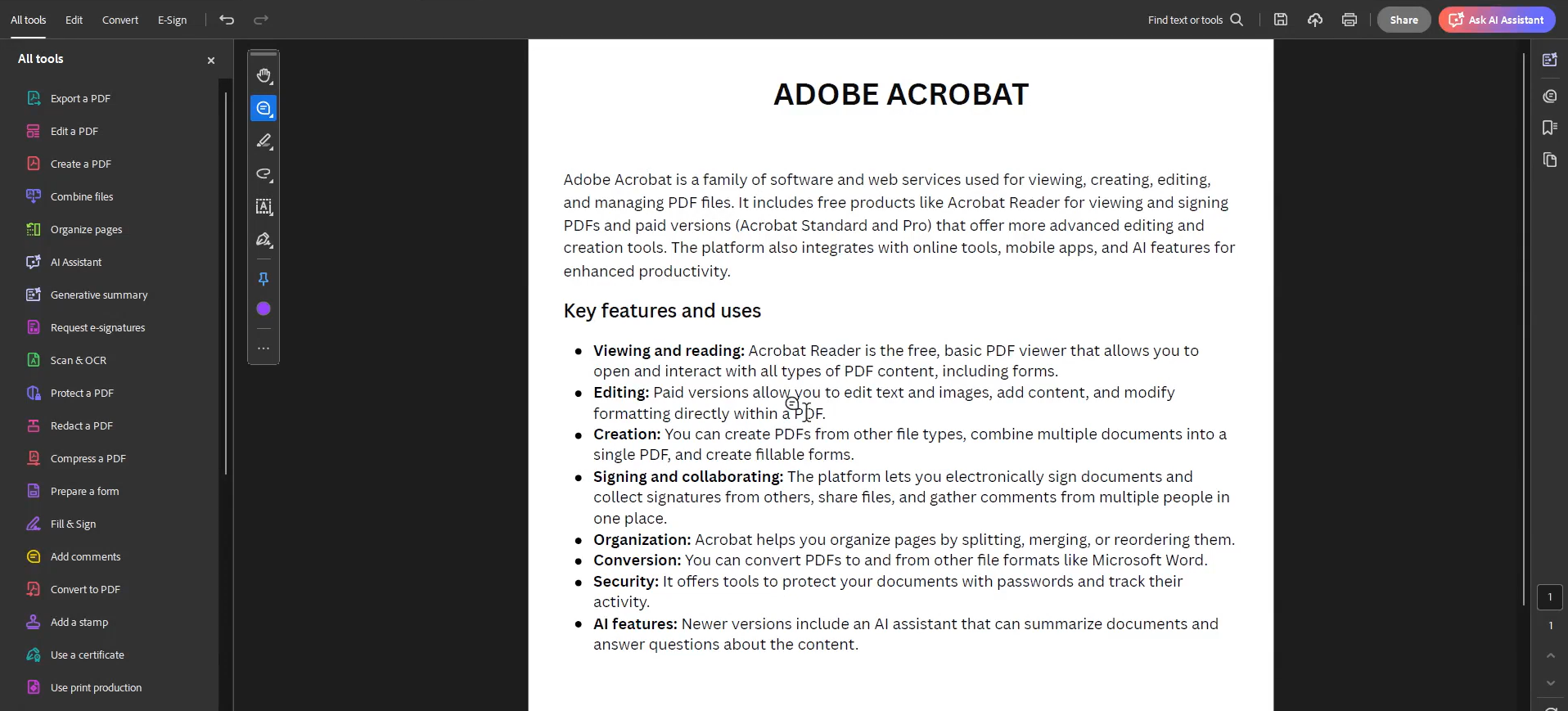interface do adobe acrobat exibindo ferramentas avançadas de edição de pdf