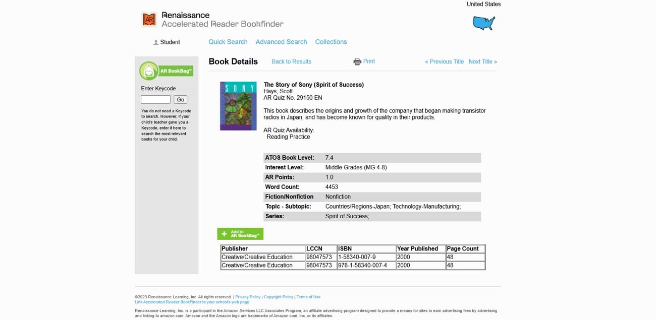 book deep details finder tool