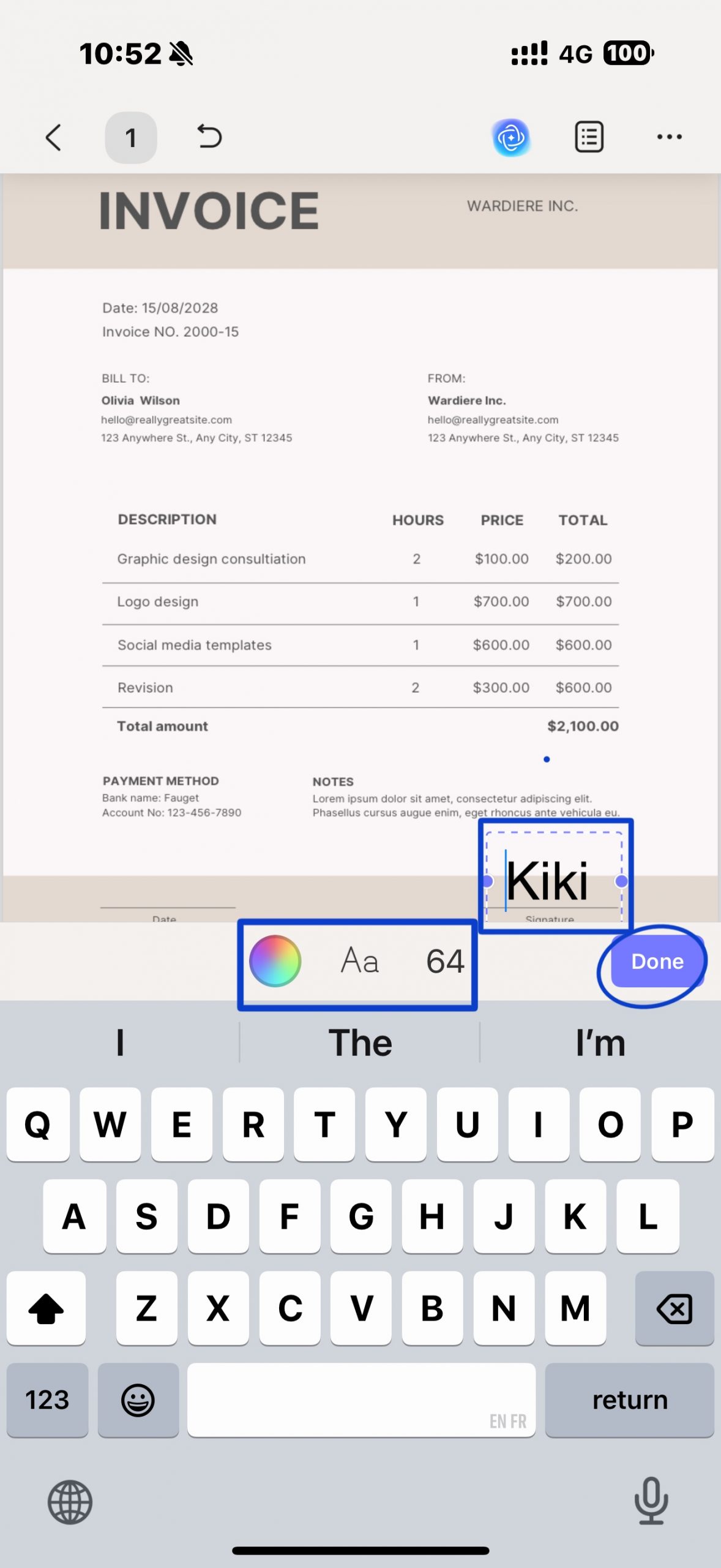 adjust the text’s appearance