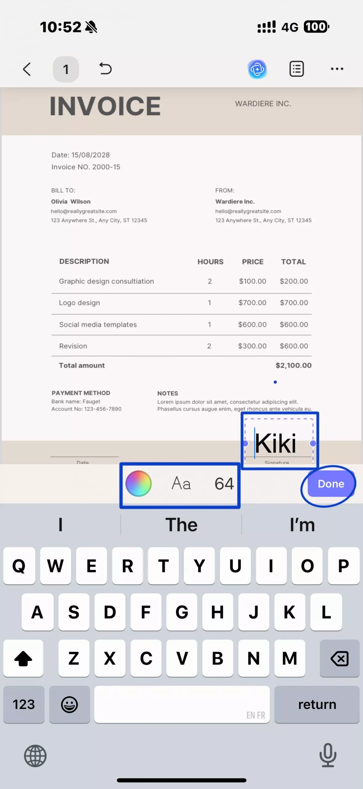 adjust the text’s appearance