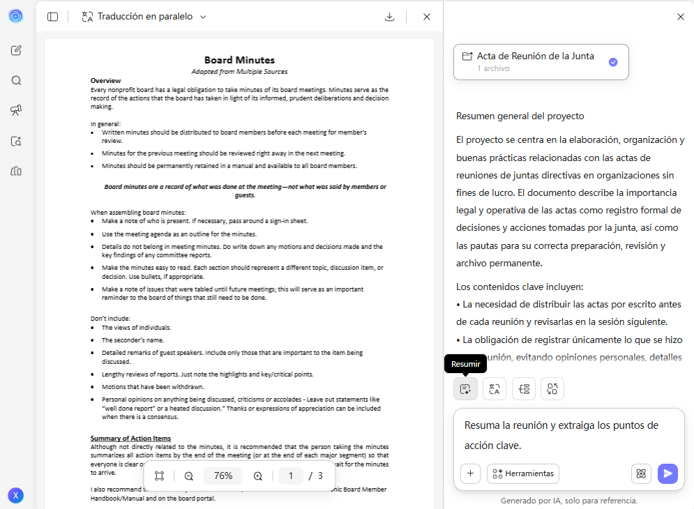 como-usar-resumidor-actas-reuniones-updf-ai