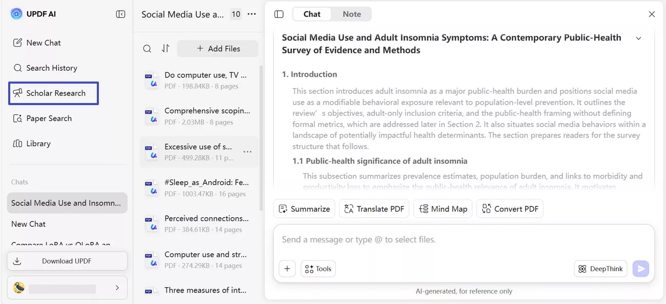 ai scholar research feature 
