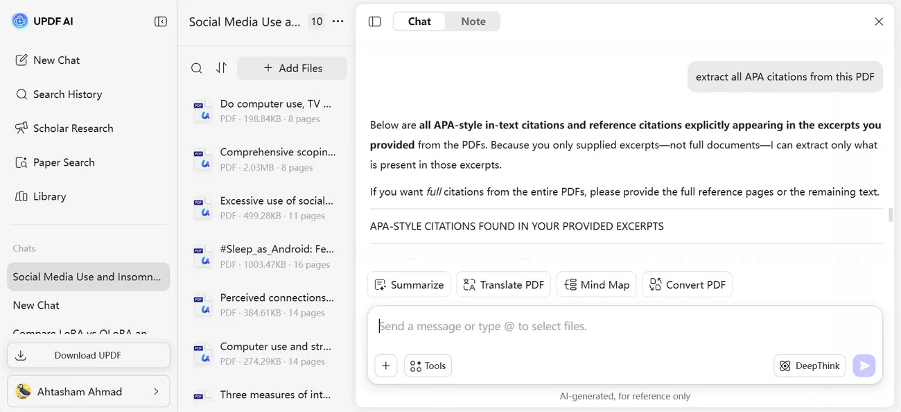 chat with literature pdf