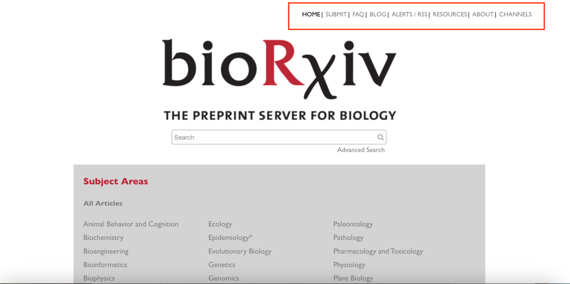biorxiv 기타 옵션