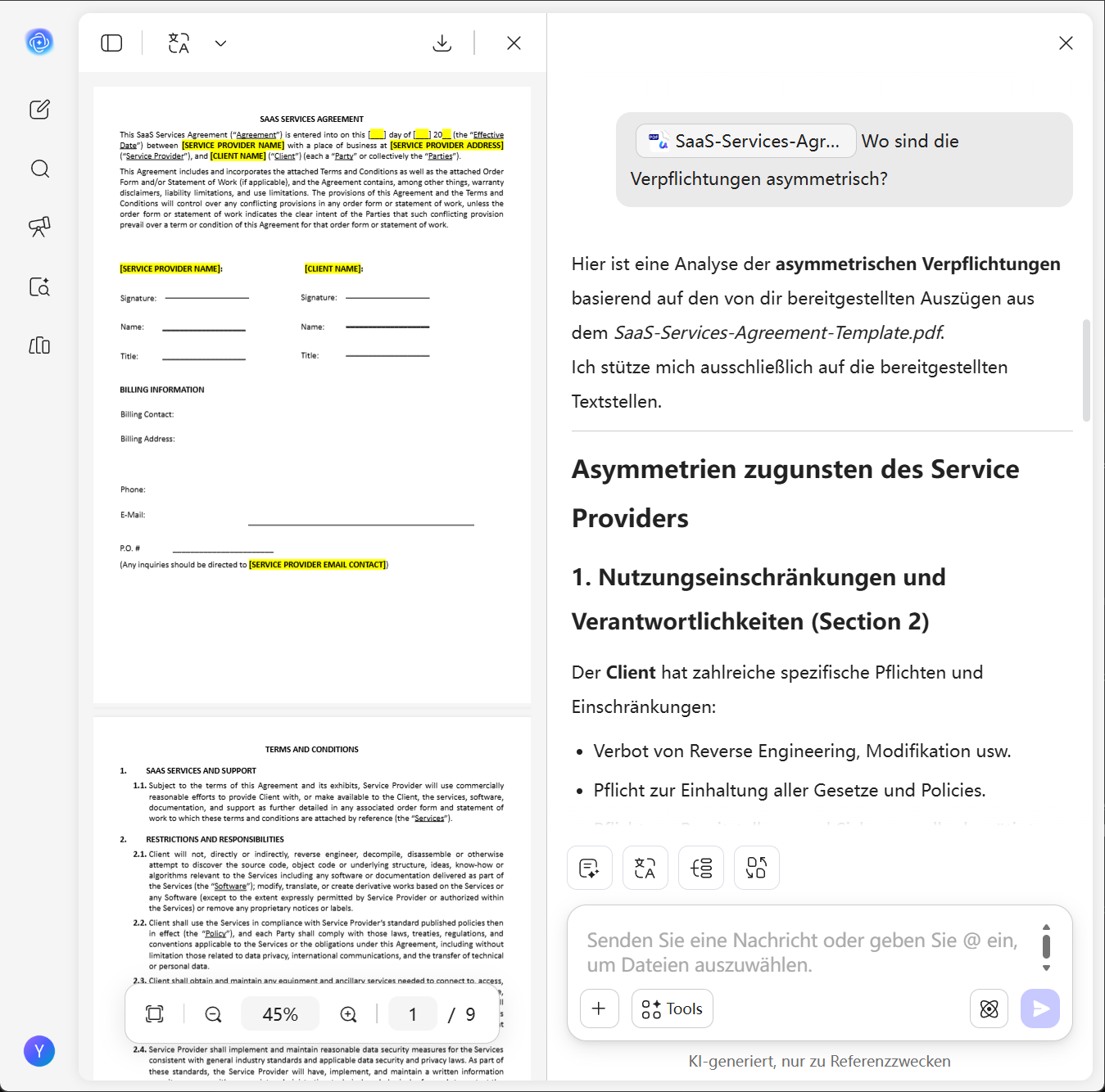 Wie man Geschäftsverträge mit KI prüft
