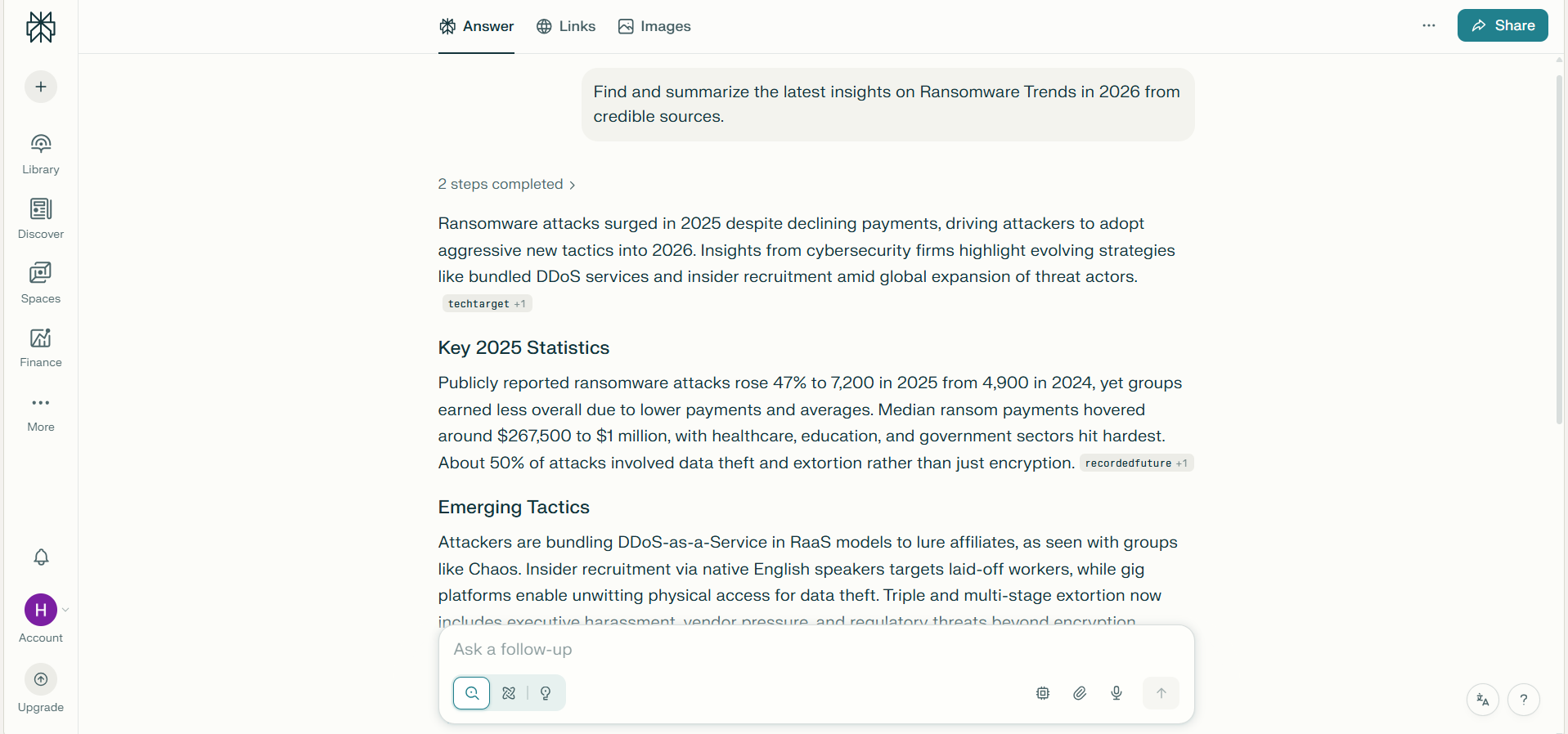 comet web search