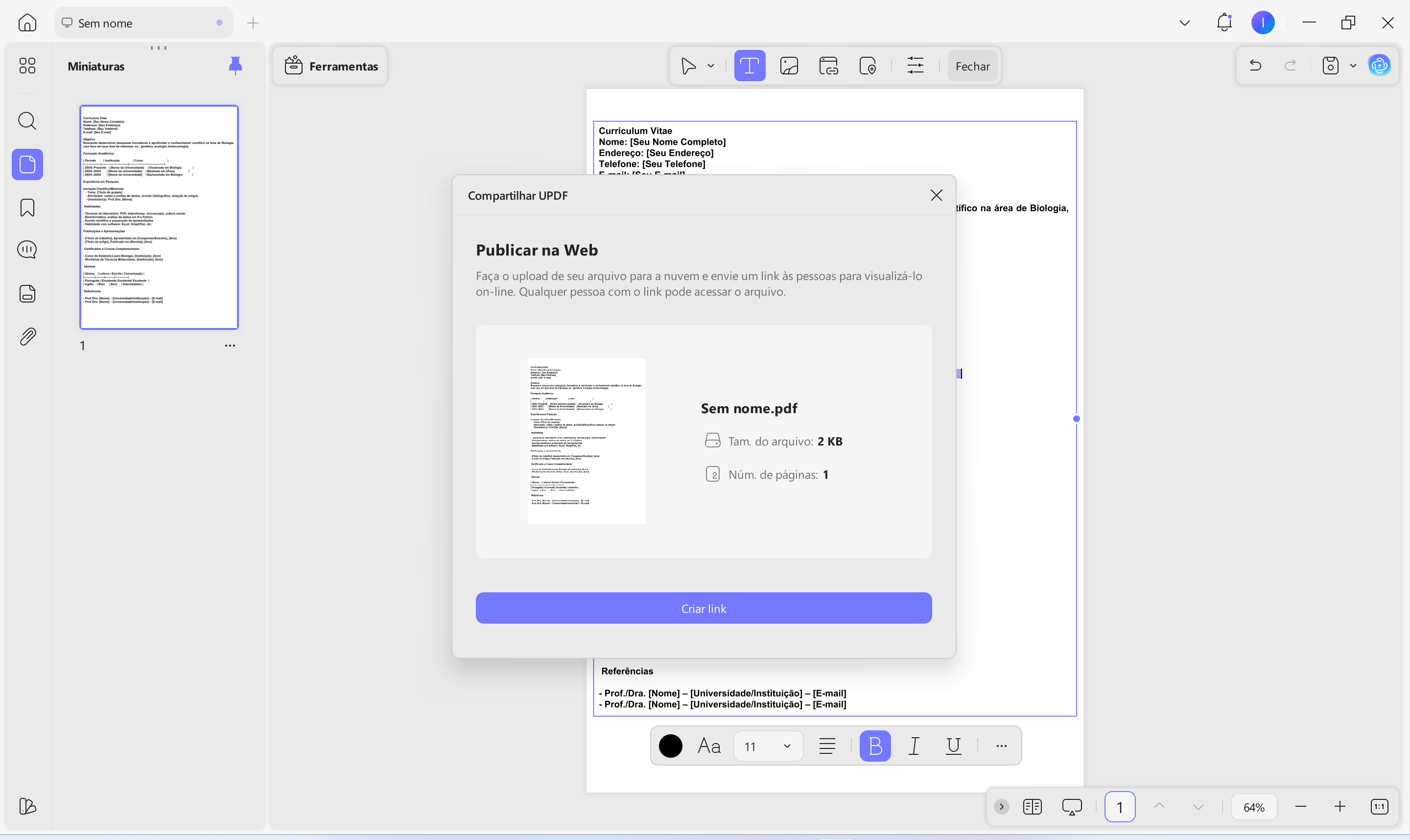 compartilhar pdf com outras pessoas via link
