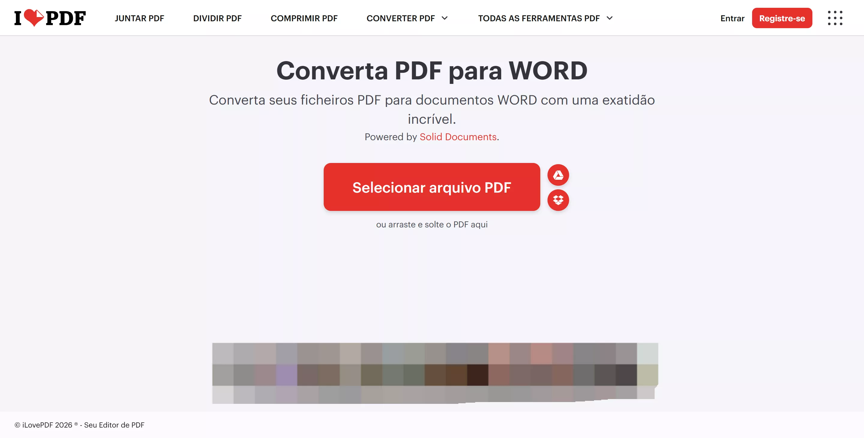 converter pdf para word com ilovepdf