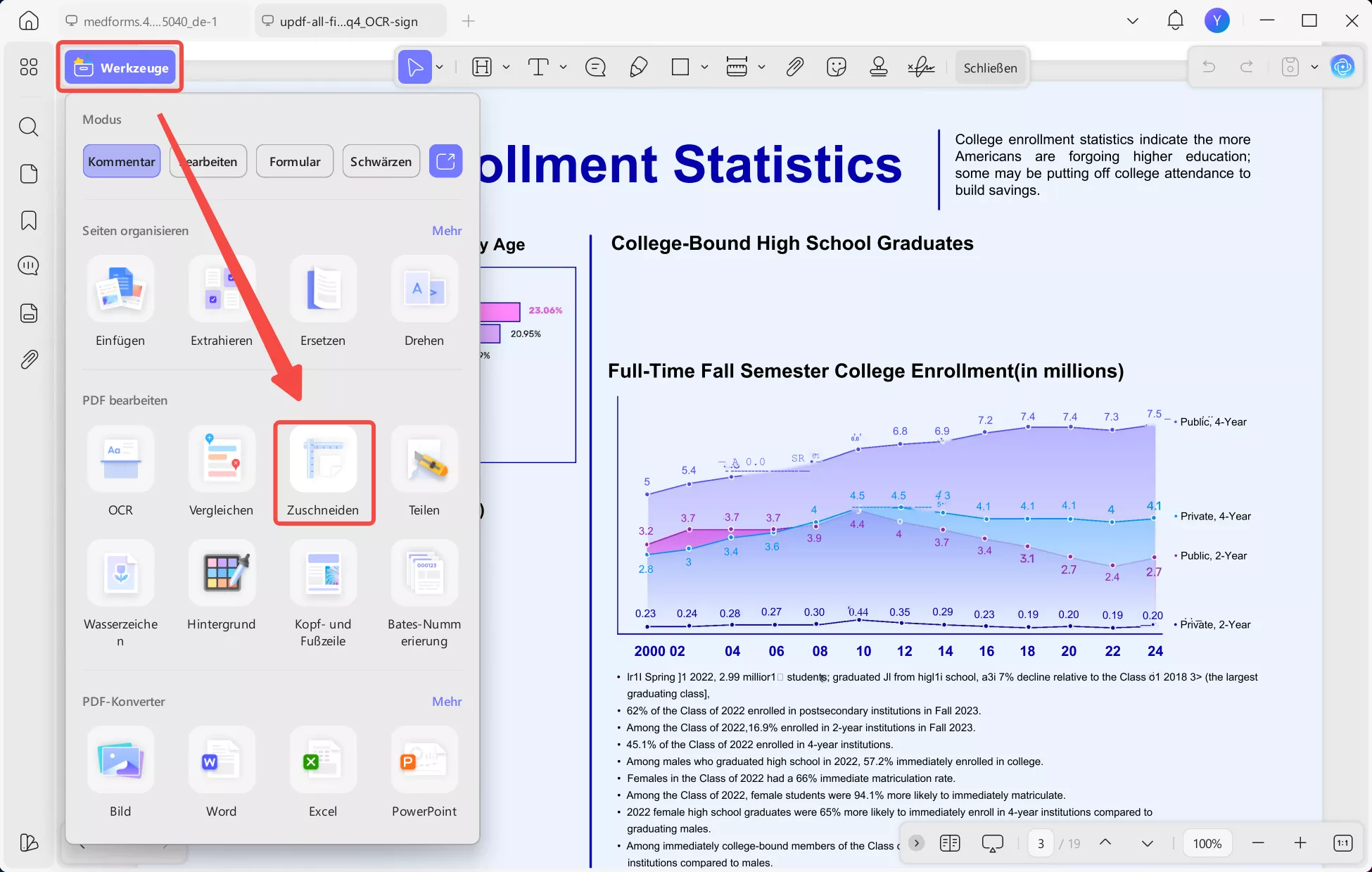 Schnittmarken in InDesign Seitenränder mit UPDF anpassen