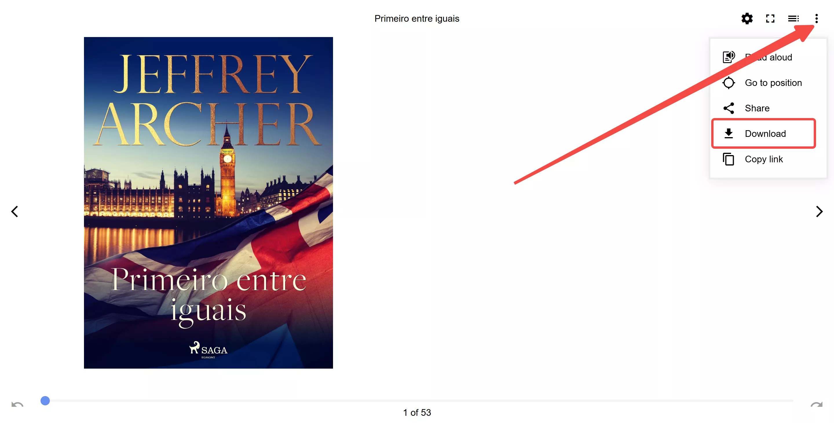 pressione a opção de download