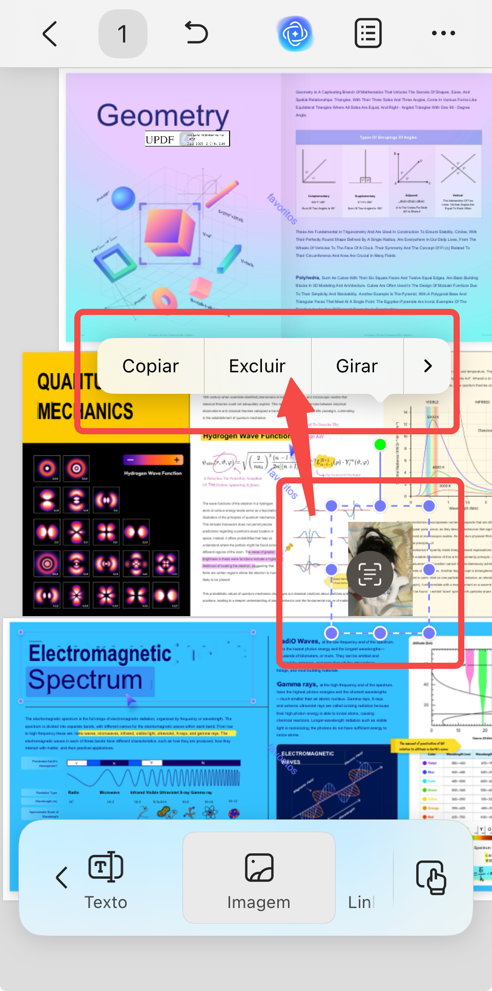 editar imagens no pdf