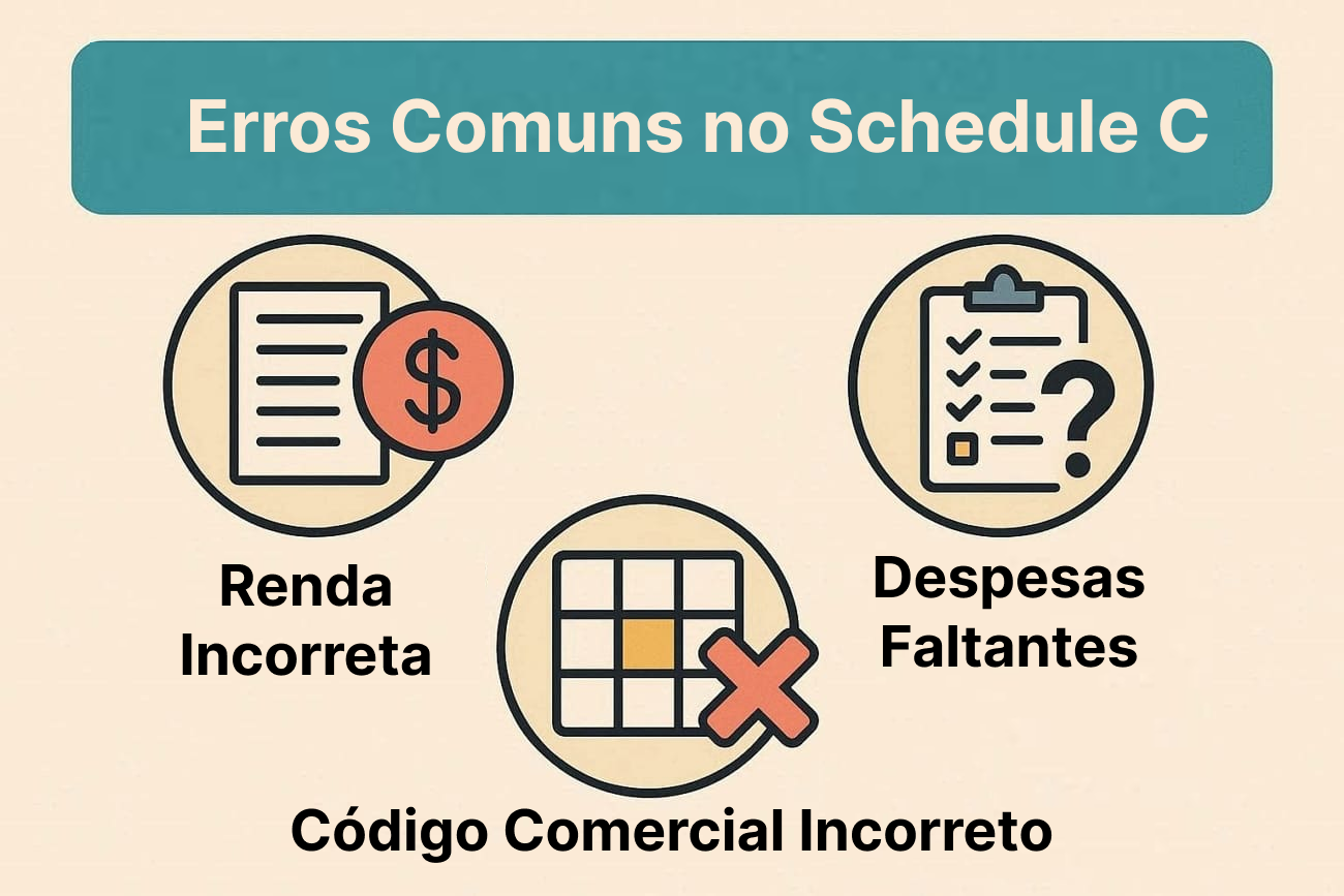 erros ao preencher o formulário schedule c