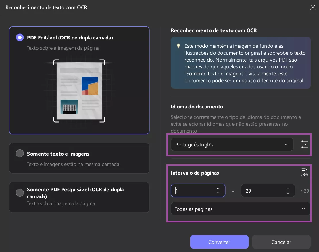obter resultados de ocr mais precisos