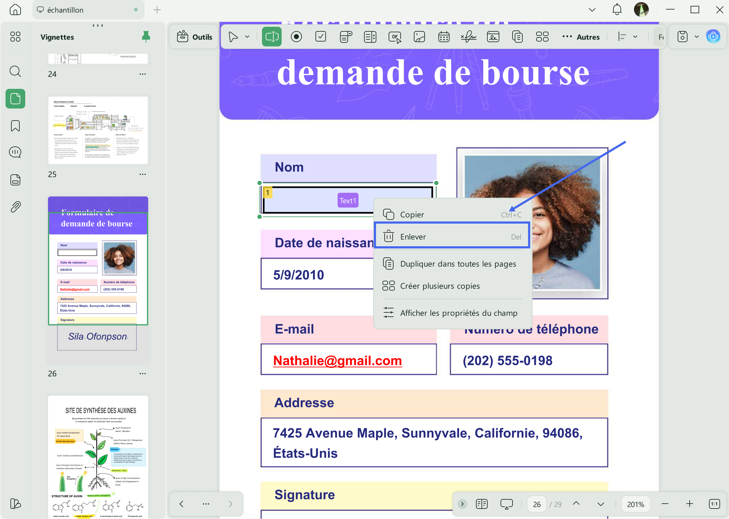 supprimer les zones de texte indésirables