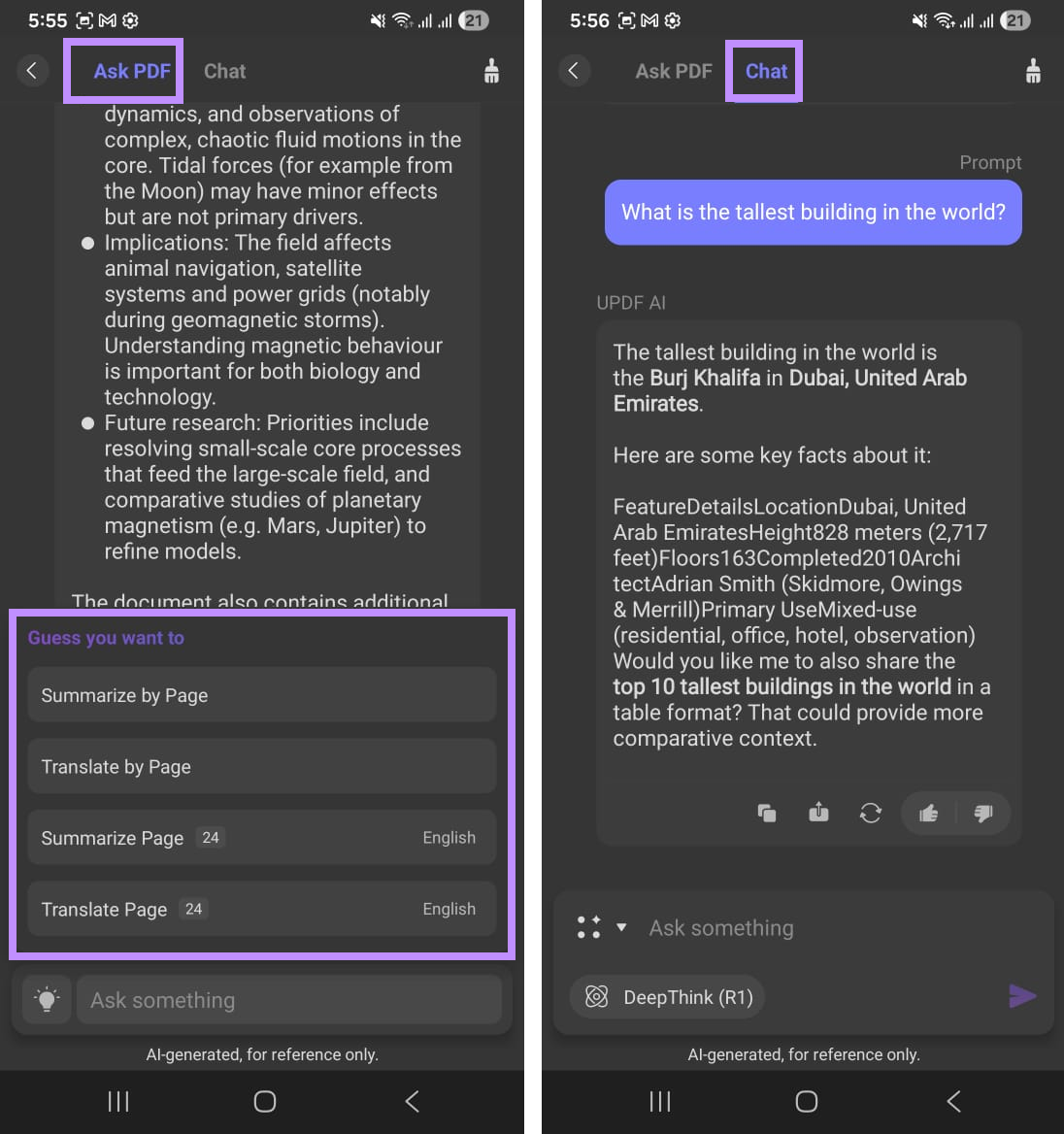 updf ai mobile