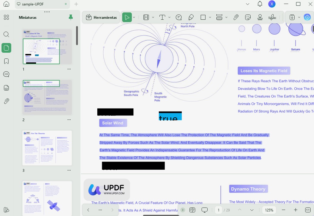 highlight underline and redact across pages