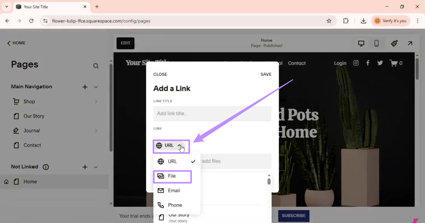 select file
