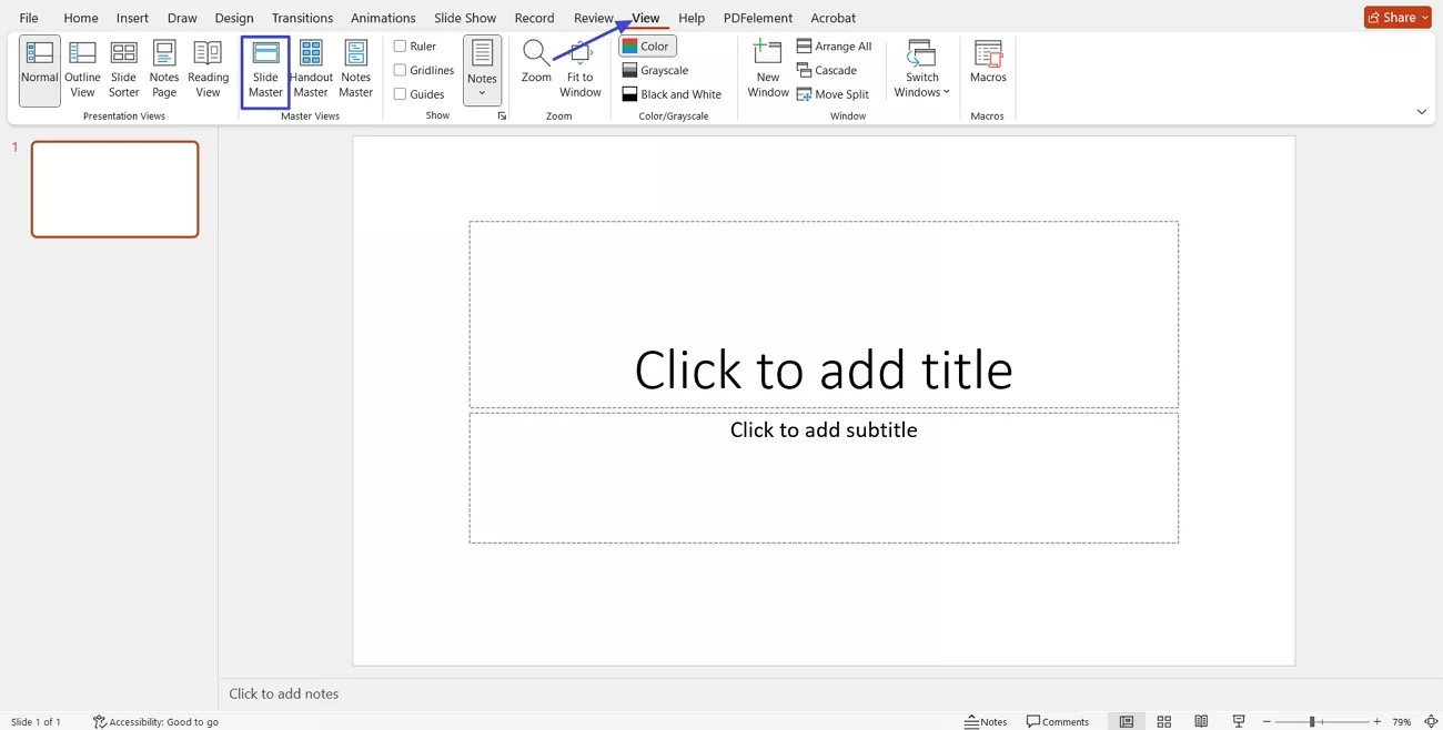 access slide master view ppt