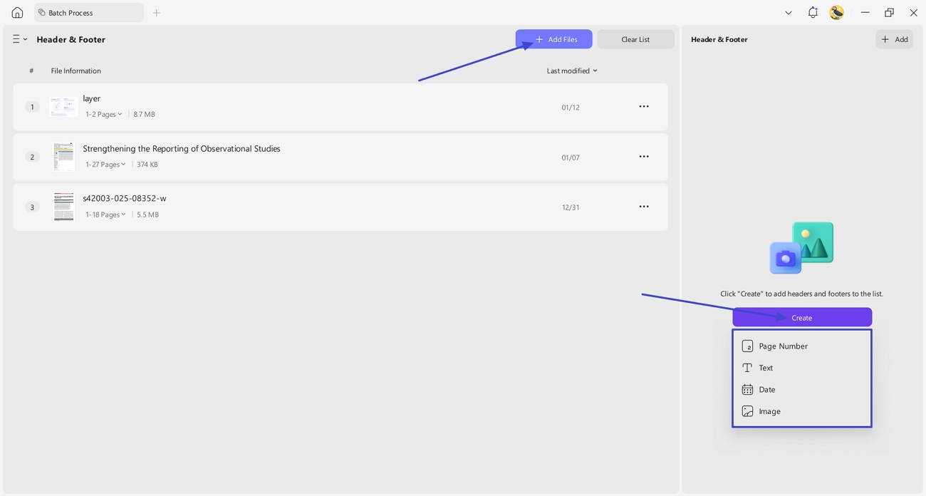 import pdf files batch process