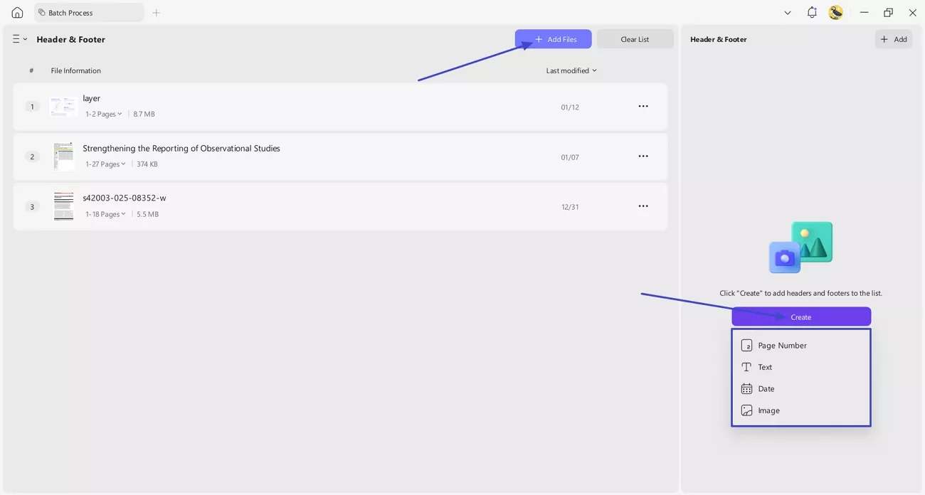import pdf files batch process