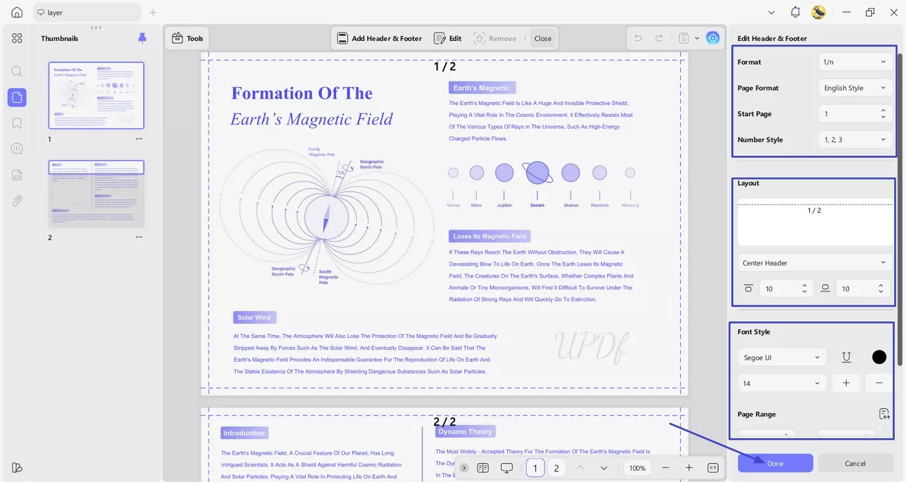 set properties apply different headers