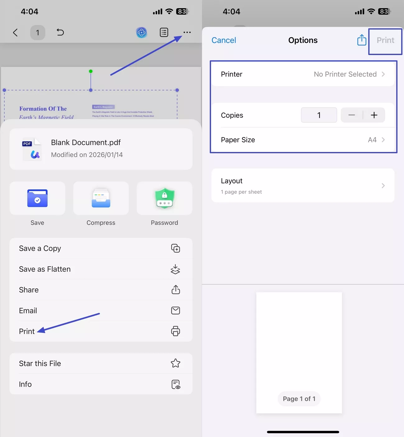 print images pdf updf mobile