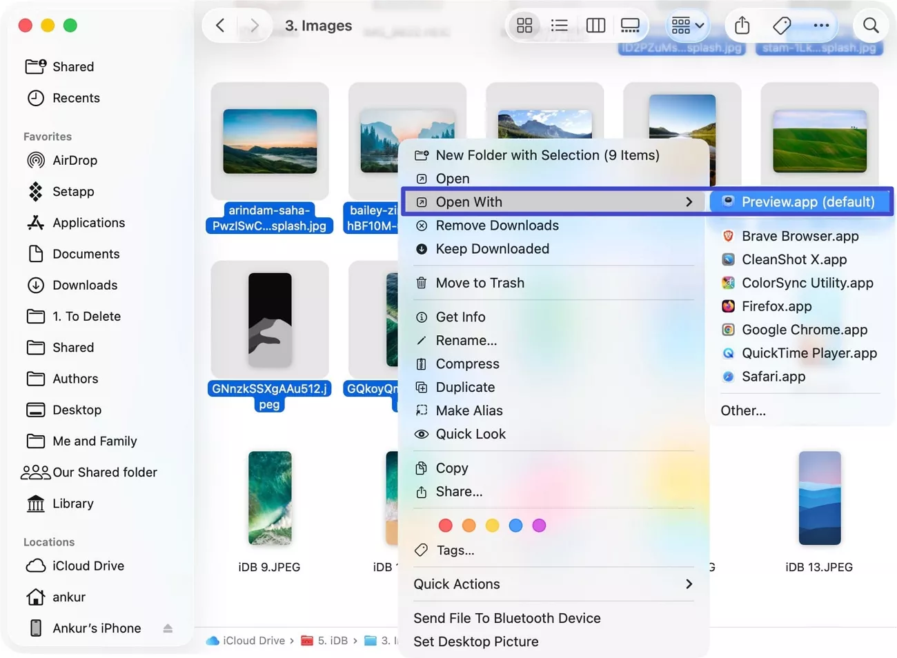 open multiple images preview tool mac