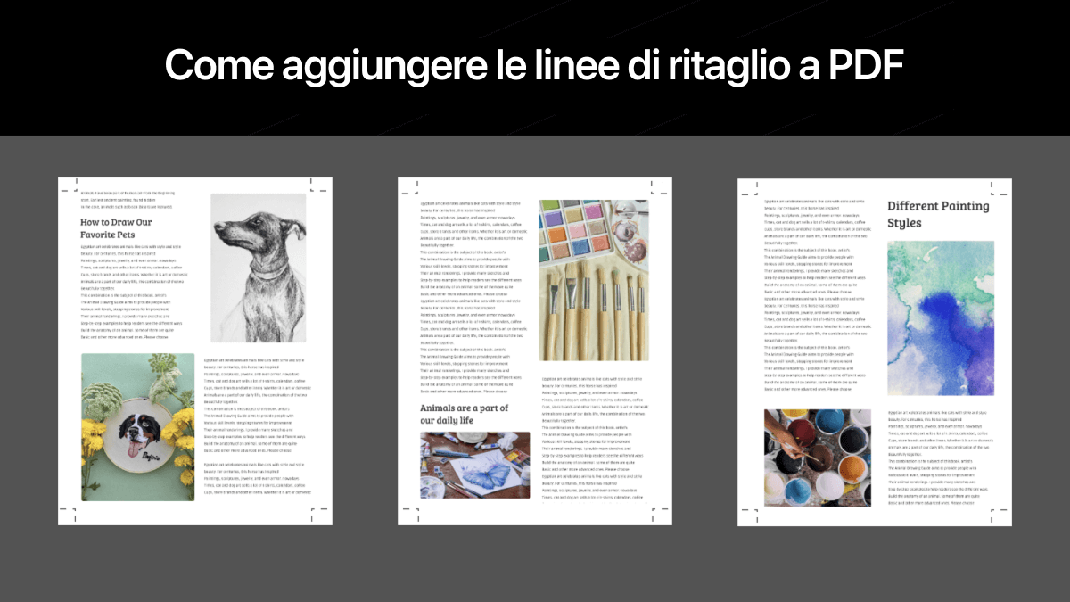 add crop marks in pdf