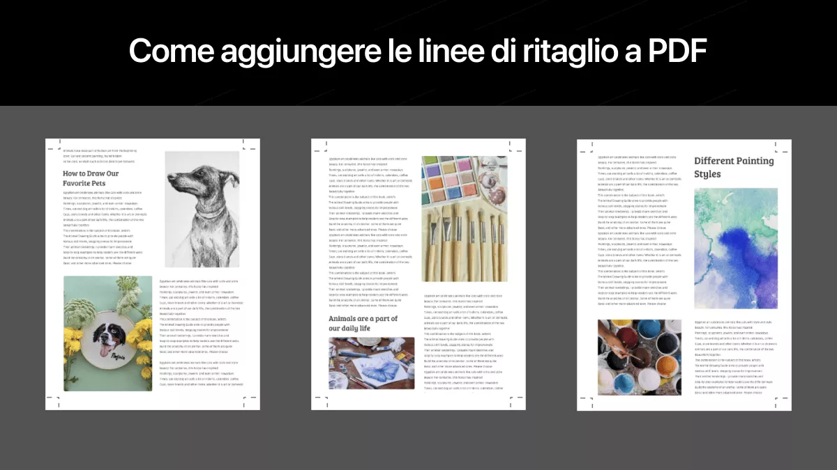 add crop marks in pdf