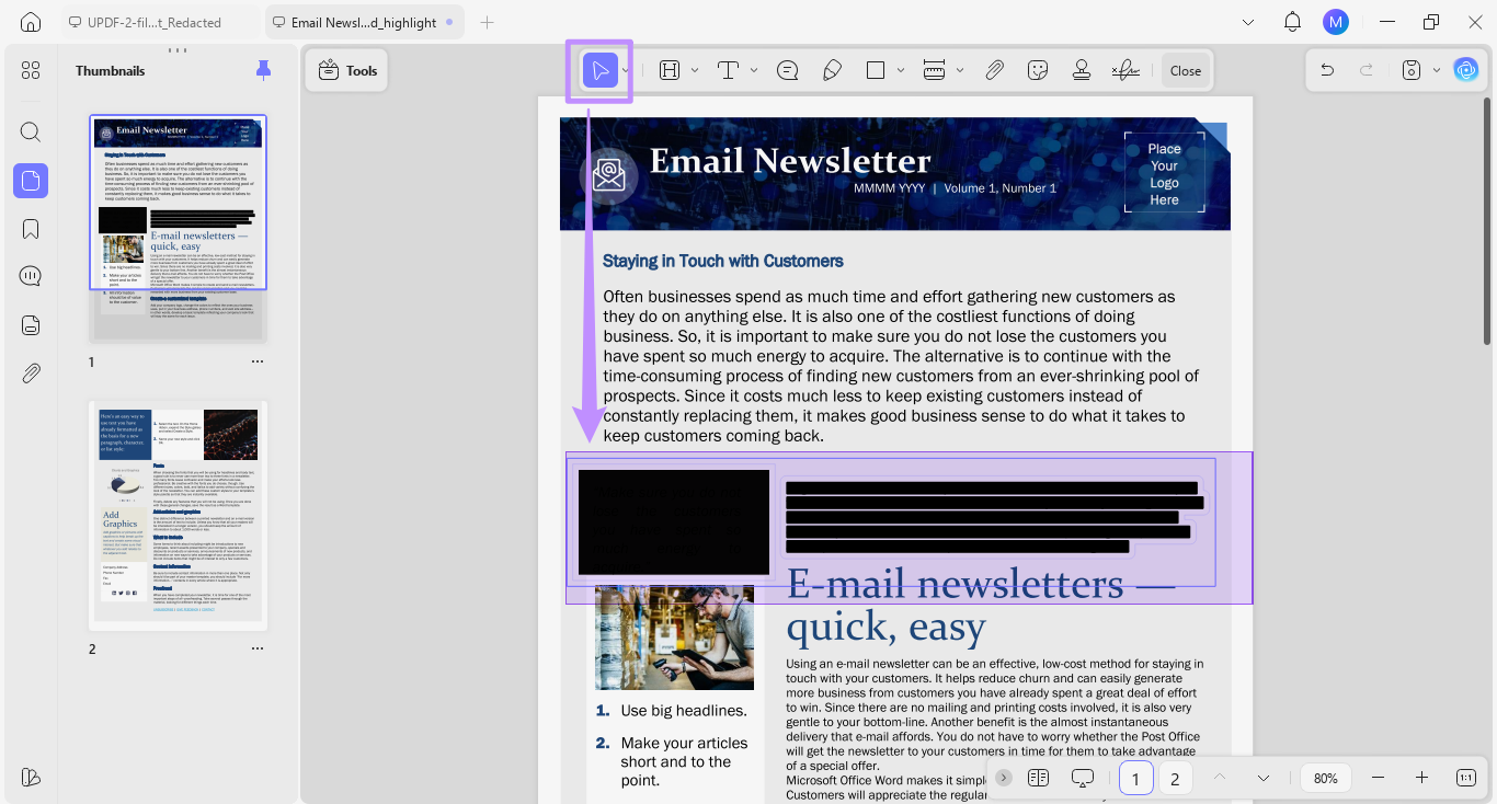 select annotations