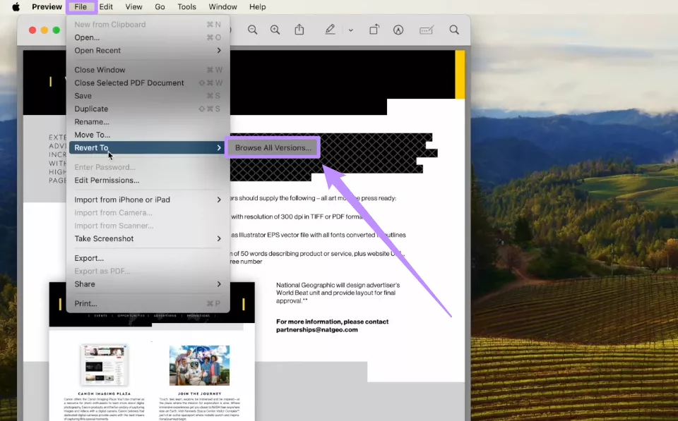 click on browse all versions