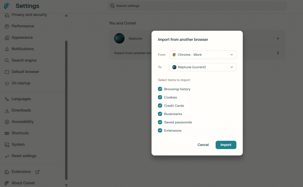 go to setting