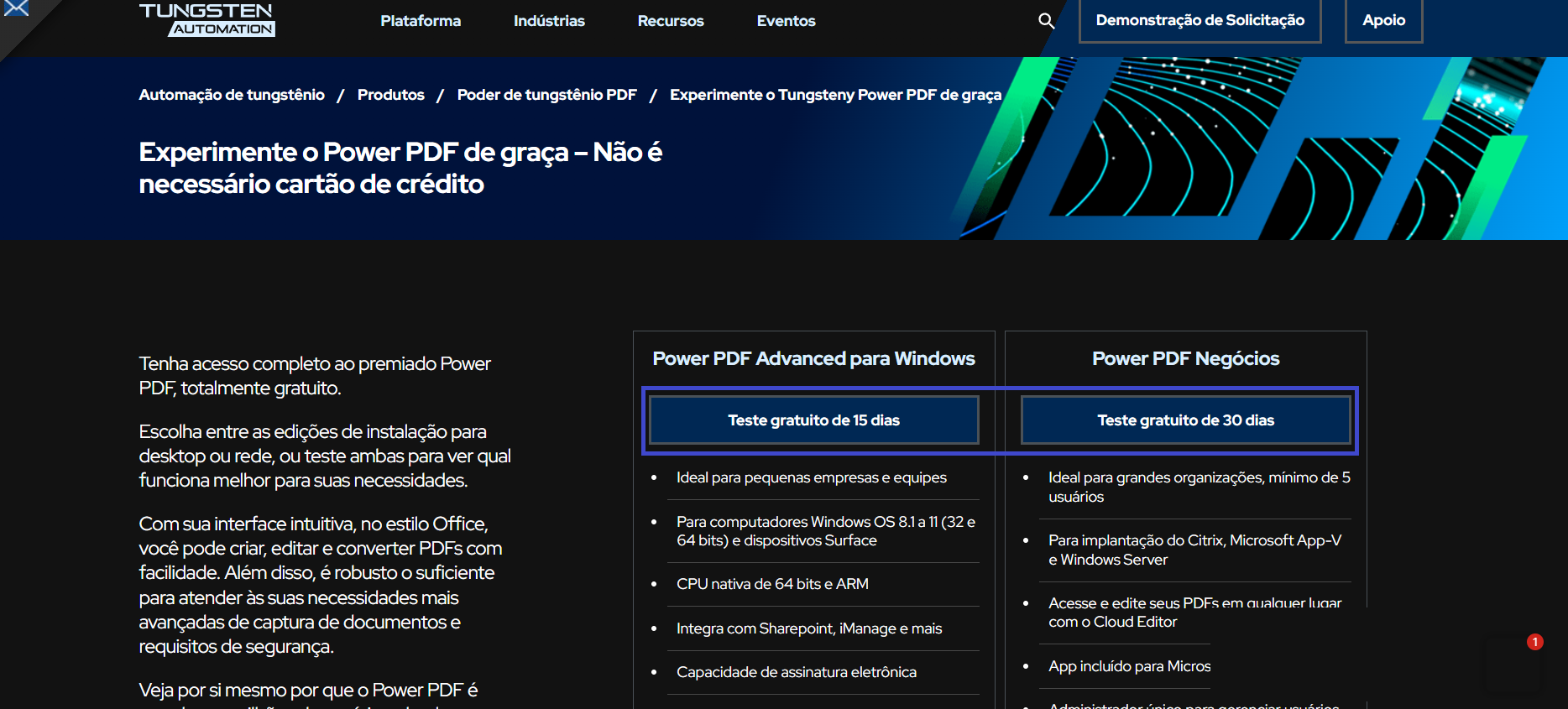teste gratuito do nuance pdf editor